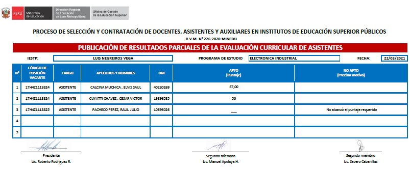 Comunicado Instituto