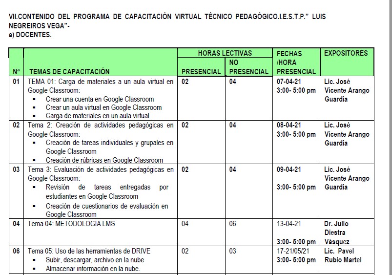 Comunicado Instituto