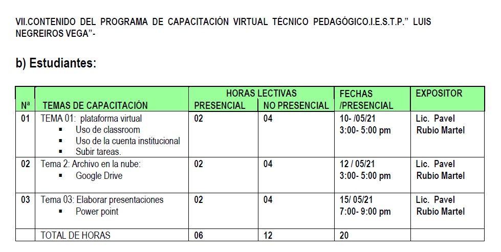 Comunicado Instituto